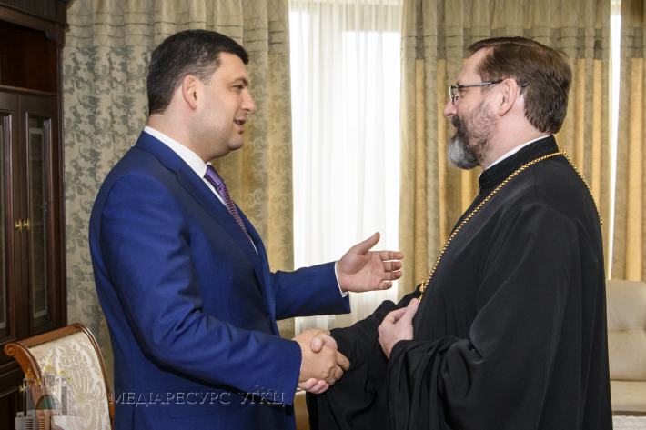 Глава УГКЦ та Гройсман обговорили питання інституалізації єдиної Православної Церкви України