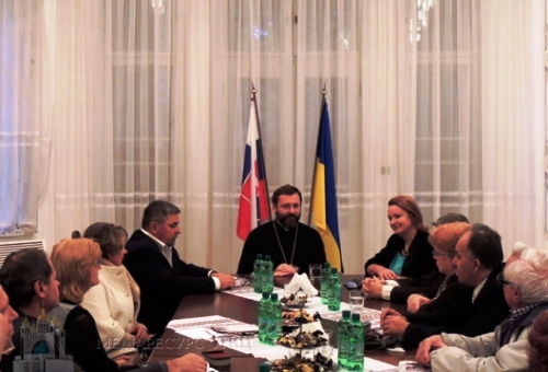 Блаженніший Святослав у Словаччині зустрівся з українською діаспорою та Союзом русинів-українців