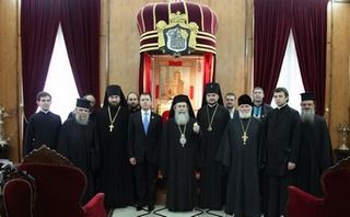 Представники УПЦ зустрілися з Патріархом Святого Града Єрусалима і всієї Палестини Феофілом ІІІ