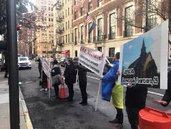 В Нью-Йорку біля консульства РФ відбулася акція «Не мовчіть !»