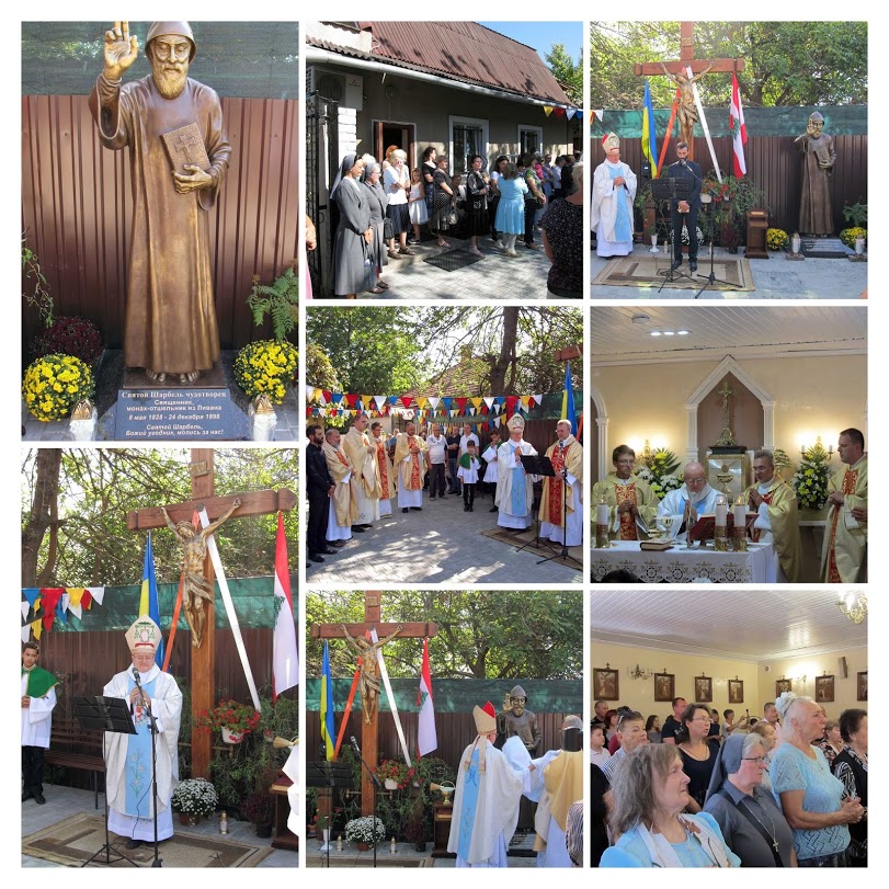 Відкриття та освячення пам'ятника св. Шарбеля в Одесі 